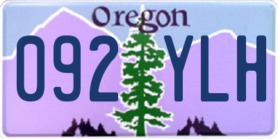 OR license plate 092YLH