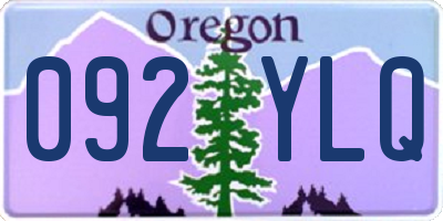 OR license plate 092YLQ