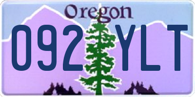 OR license plate 092YLT