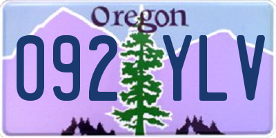 OR license plate 092YLV
