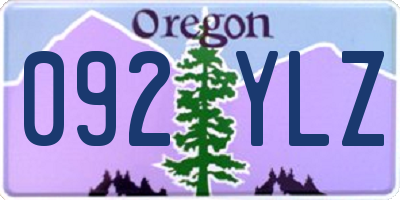 OR license plate 092YLZ
