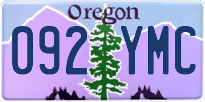 OR license plate 092YMC