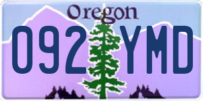 OR license plate 092YMD