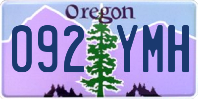 OR license plate 092YMH