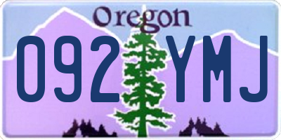 OR license plate 092YMJ