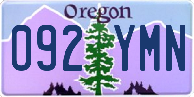OR license plate 092YMN