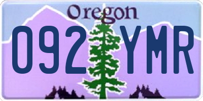 OR license plate 092YMR