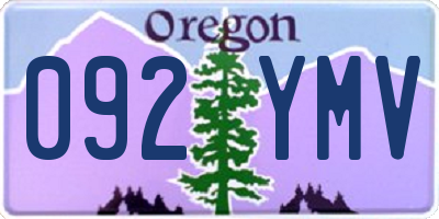 OR license plate 092YMV