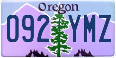 OR license plate 092YMZ