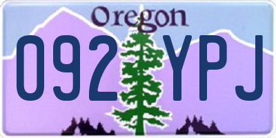 OR license plate 092YPJ
