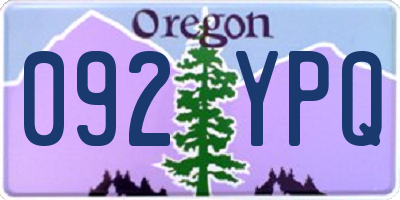 OR license plate 092YPQ