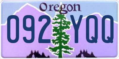 OR license plate 092YQQ