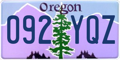 OR license plate 092YQZ