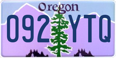 OR license plate 092YTQ