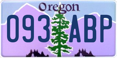 OR license plate 093ABP