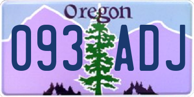 OR license plate 093ADJ