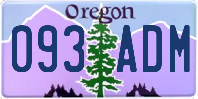 OR license plate 093ADM
