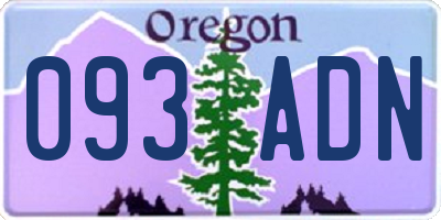 OR license plate 093ADN