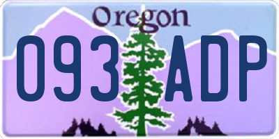 OR license plate 093ADP