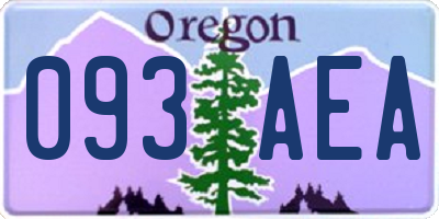 OR license plate 093AEA