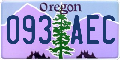OR license plate 093AEC