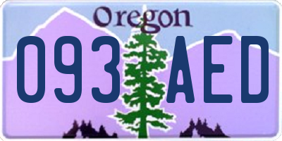 OR license plate 093AED