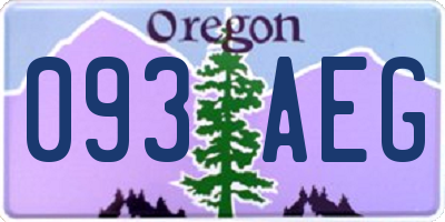 OR license plate 093AEG