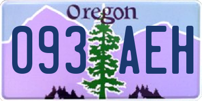 OR license plate 093AEH
