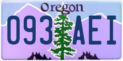 OR license plate 093AEI