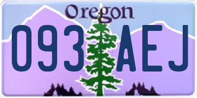 OR license plate 093AEJ