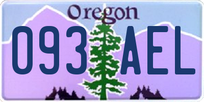 OR license plate 093AEL