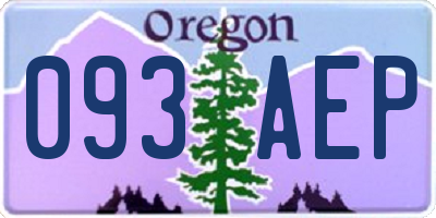 OR license plate 093AEP