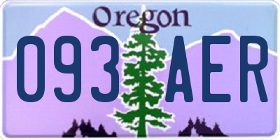 OR license plate 093AER