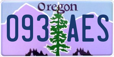 OR license plate 093AES