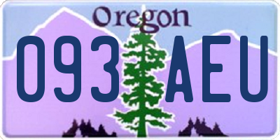 OR license plate 093AEU