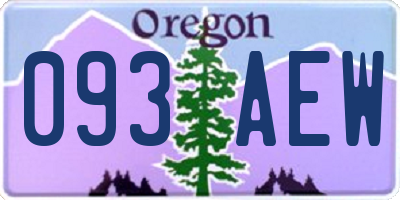 OR license plate 093AEW