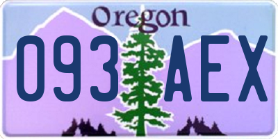 OR license plate 093AEX