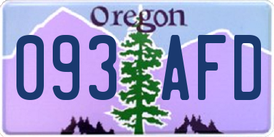OR license plate 093AFD
