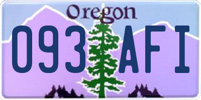 OR license plate 093AFI
