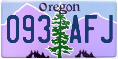 OR license plate 093AFJ