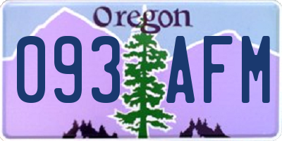 OR license plate 093AFM