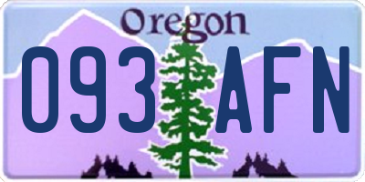 OR license plate 093AFN