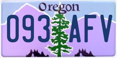 OR license plate 093AFV