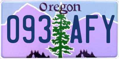 OR license plate 093AFY