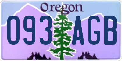 OR license plate 093AGB