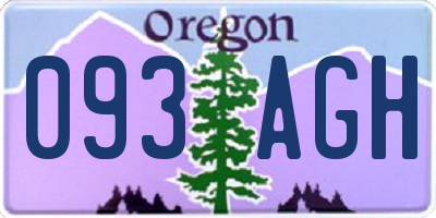 OR license plate 093AGH