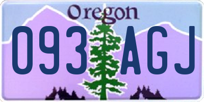 OR license plate 093AGJ