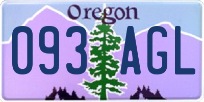 OR license plate 093AGL