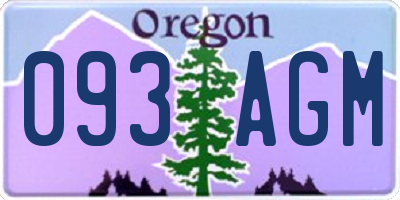 OR license plate 093AGM