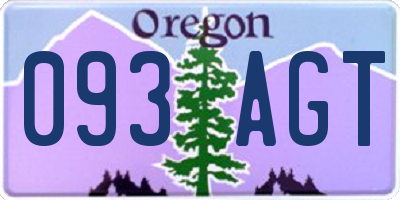 OR license plate 093AGT